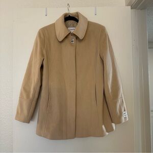 Calvin Klein Angora Blend Wool Coat